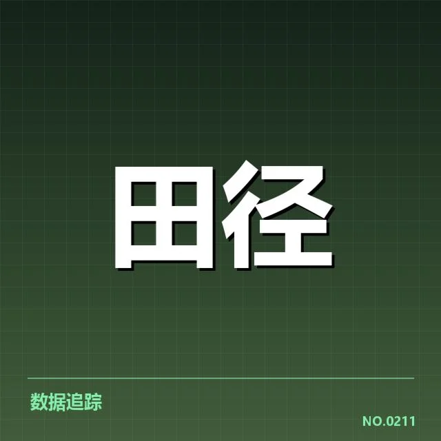 世界田径锦标赛及钻石联赛中的确认数据